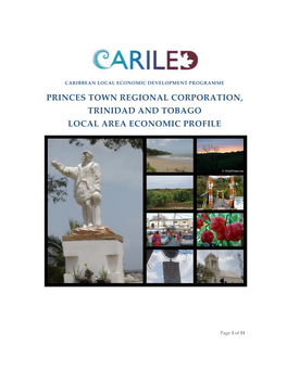 Princes Town Regional Corporation, Trinidad and Tobago Local Area Economic Profile