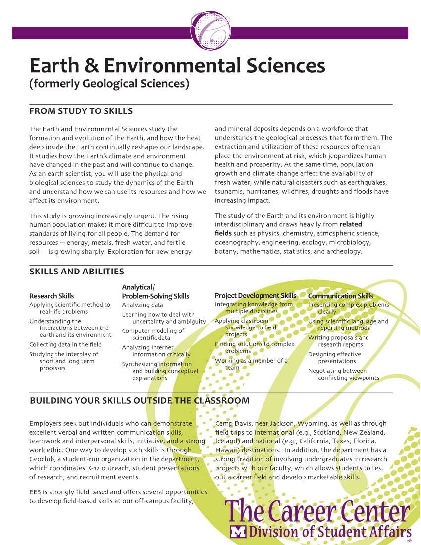 Earth & Environmental Sciences