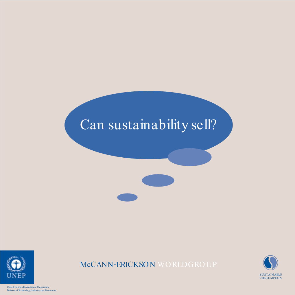 Can Sustainability Sell?