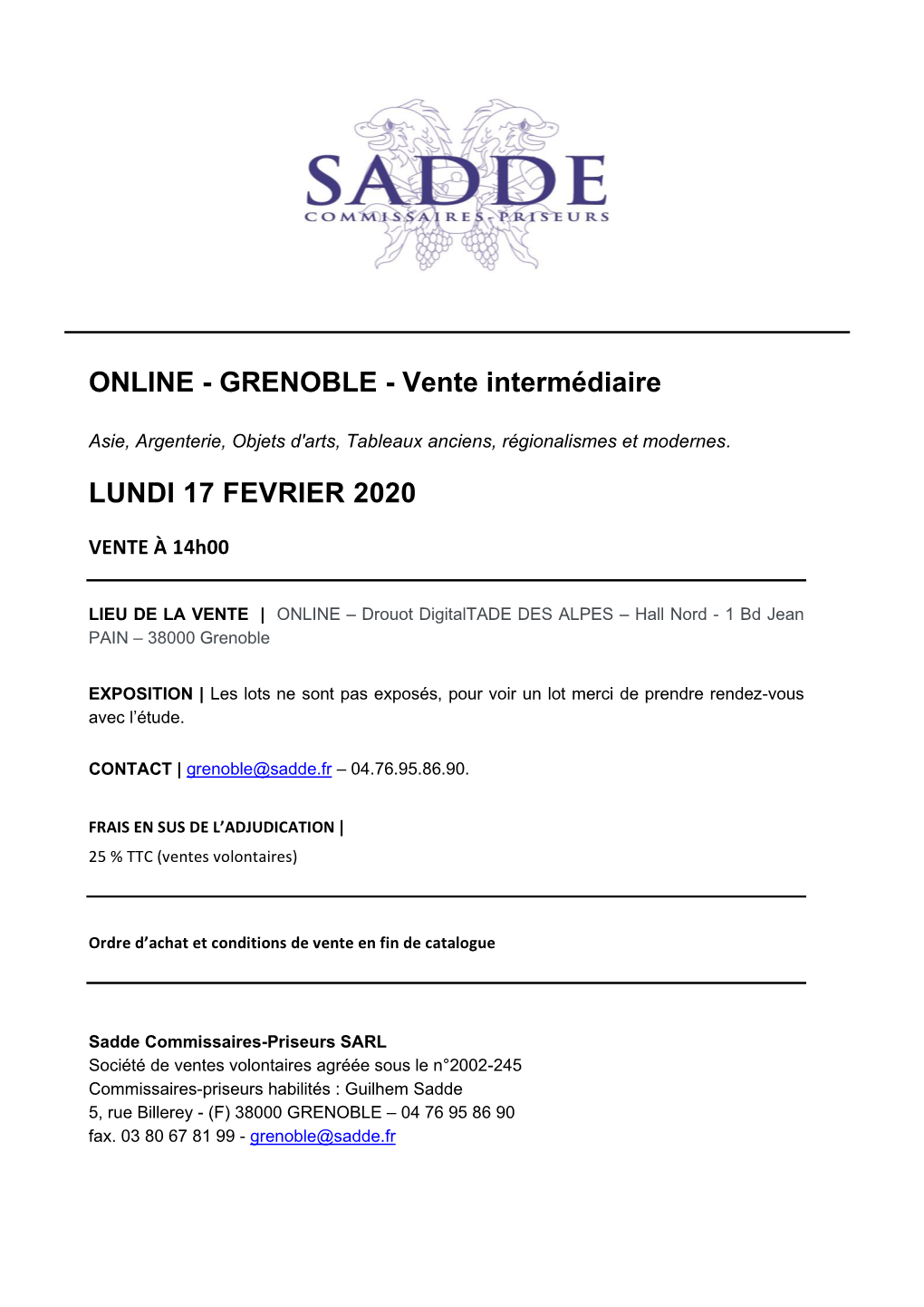 GRENOBLE - Vente Intermédiaire