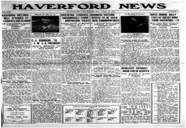 HAVERFORD NEWS NUMBER VOL 30X.� HAVERFORD (AND Worm) PA., APRIL 18