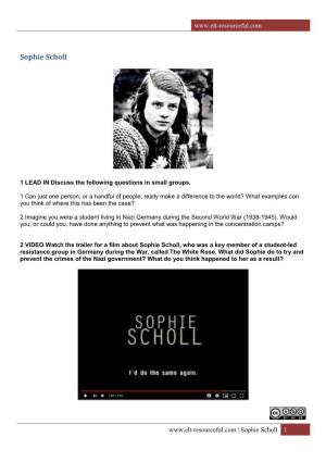 Sophie Scholl and the White Rose and Check Your Ideas