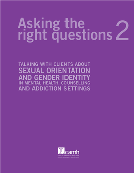Asking the Right Questions 2: Talking with Clients About Sexual Orientation and Gender Identity in Mental