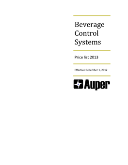 Beverage Control Systems
