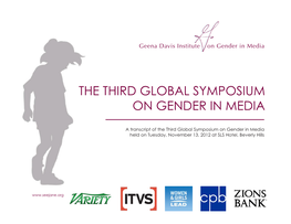 The Third Global Symposium on Gender in Media