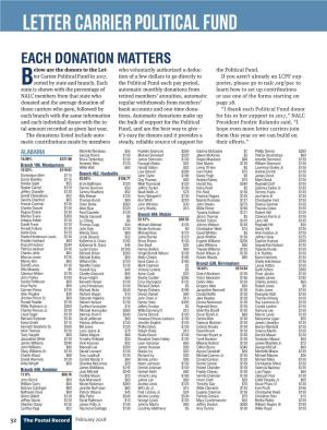 LCPF: Each Donation Matters Contributing to the Letter