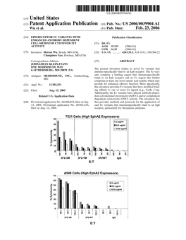 (12) Patent Application Publication (10) Pub. No.: US 2006/0039904 A1 Wu Et Al