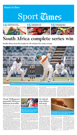 South Africa Complete Series Win South Africa Beat Sri Lanka by 10 Wickets for Series Sweep