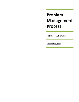 Problem Management Process
