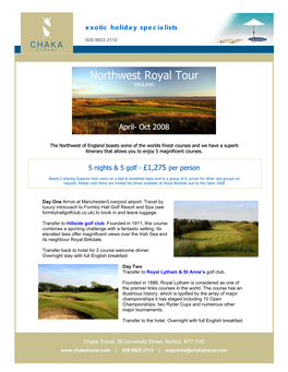 Luxury Golf Coach Tour to South Africa