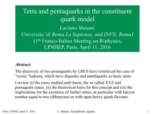 Tetra and Pentaquarks in the Constituent Quark Model