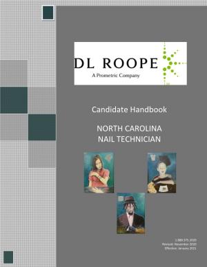 Candidate Handbook NORTH CAROLINA NAIL TECHNICIAN