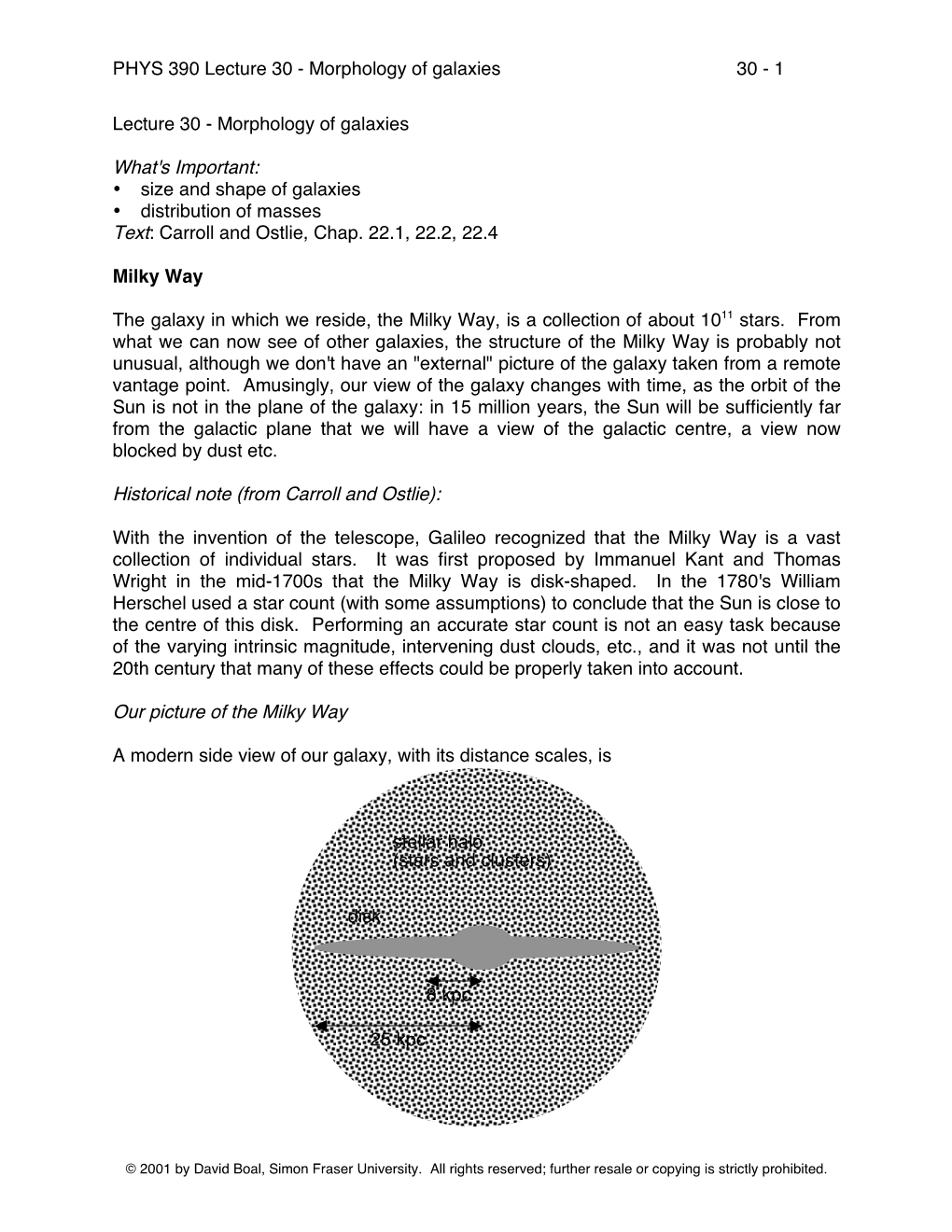 PHYS 390 Lecture 30 - Morphology of Galaxies 30 - 1