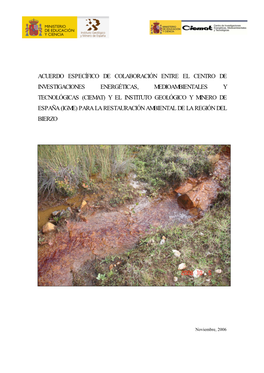 Acuerdo Específico De Colaboración Entre El Centro De Investigaciones Energéticas, Medioambientales Y Tecnológicas (Ciemat)