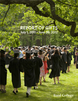 REPORT of GIFTS July 1, 2011 – June 30, 2012