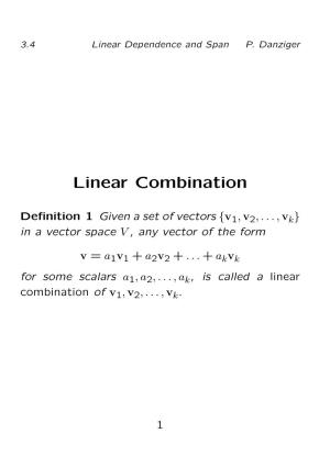 Linear Combination