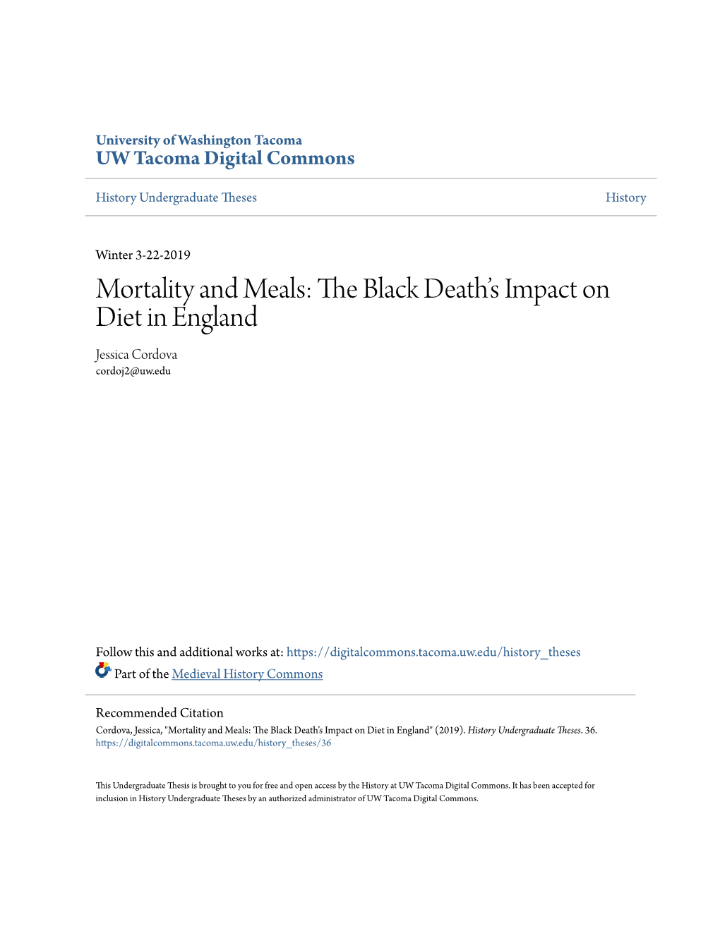 The Black Death's Impact on Diet in England