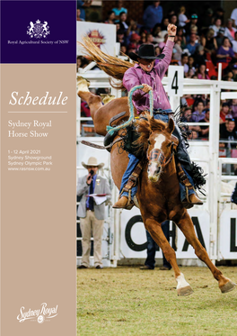2021 Horse Schedule