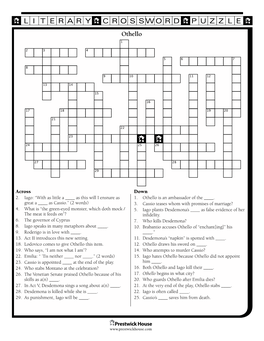 Othello Crossword Puzzles