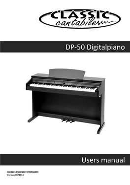 DP-50 Digitalpiano Users Manual