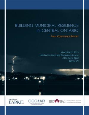 Building Municipal Resilience in Central Ontario
