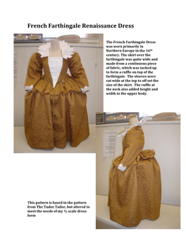 French Farthingale Renaissance Dress