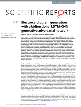 Electrocardiogram Generation with a Bidirectional LSTM-CNN Generative