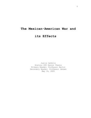 The Mexican American War and Its Effects