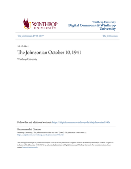 The Johnsonian October 10, 1941