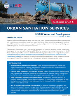 Urban Sanitation Services