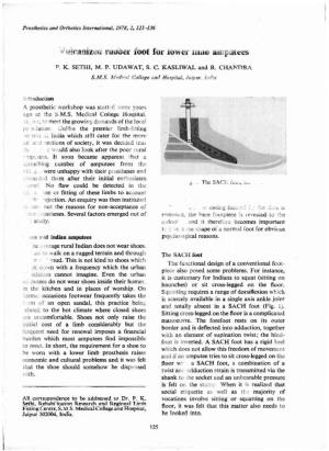 Vulcanized Rubber Foot for Lower Limb Amputees