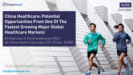 Potential Opportunities from One of the Fastest Growing Major Global Healthcare Markets1