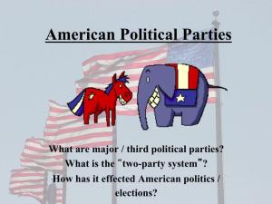“Two-Party System”? How Has It Effected American Politics / Elections?