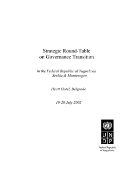 Strategic Round-Table on Governance Transition