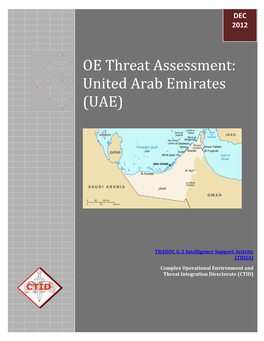 OE Threat Assessment: United Arab Emirates (UAE)