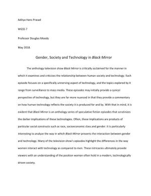 Gender, Society and Technology in Black Mirror