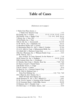 Page 1 Table of Cases (References Are to Pages.) 1 Tudor City Place