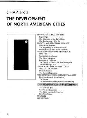 Chapter 3 the Development of North American Cities