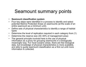 Seamount Summary Points