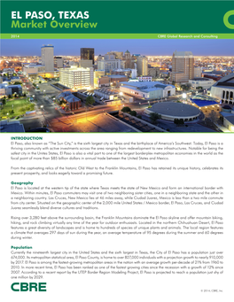 El Paso Market Overview 2014