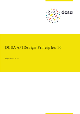 DCSA API Design Principles 1.0
