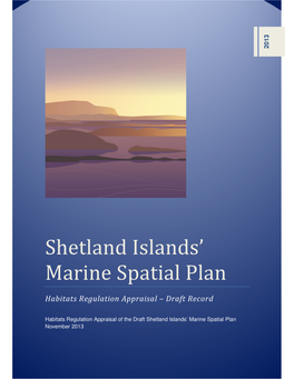 Shetland Islandss Marine Spatial Plan