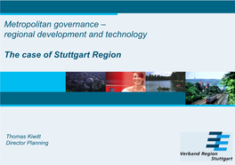 Metropolitan Governance – Regional Development and Technology The