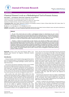 Chemical Element Levels As a Methodological Tool in Forensic