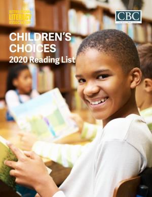 ILA/CBC Children's Choices Reading List 2020