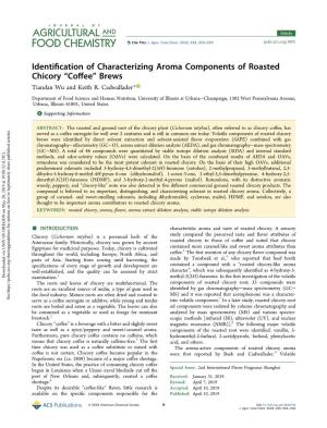 Identification of Characterizing Aroma Components of Roasted Chicory