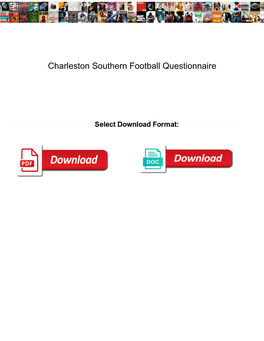 Charleston Southern Football Questionnaire