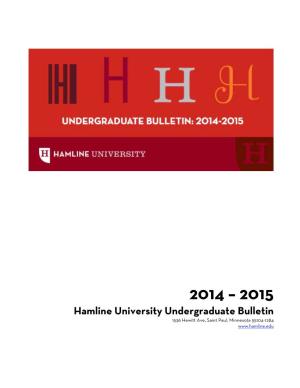 2014-2015 Undergraduate Bulletin | Ii