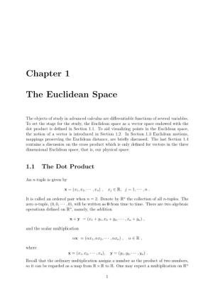 Chapter 1 the Euclidean Space