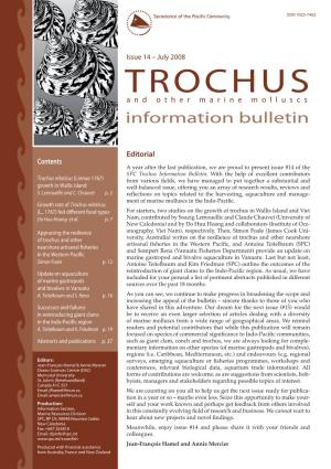 SPC Trochus Information Bulletin